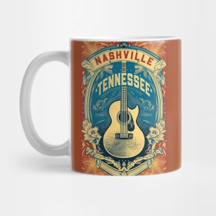 Nashville Guitar Poster Mug